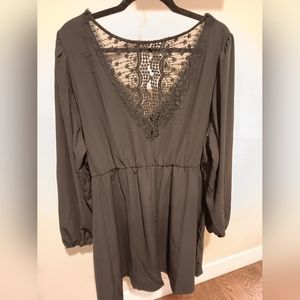 Shein Curve Dress V Neck Lace Detailing on back #26